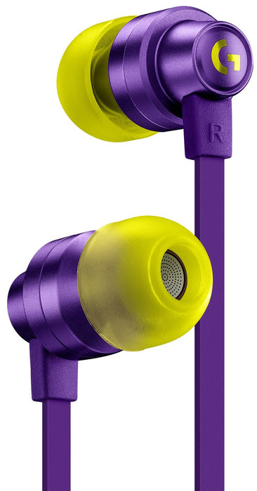 Gaming headset with microphone Logitech G333 In-ear 3.5 mm + USB-C adapter, plugs wired, purple