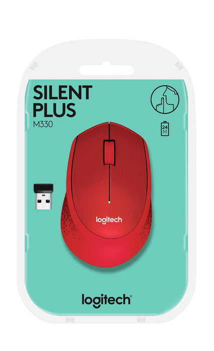 Mouse Logitech M330 Silent Plus Red