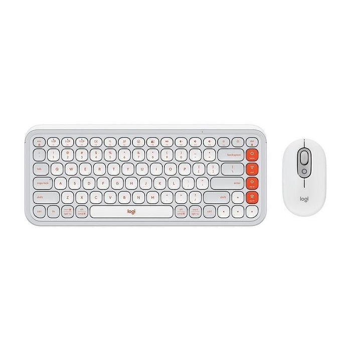 Keyboard Logitech POP ICON + MOUSE - OFF WHITE 920-013141