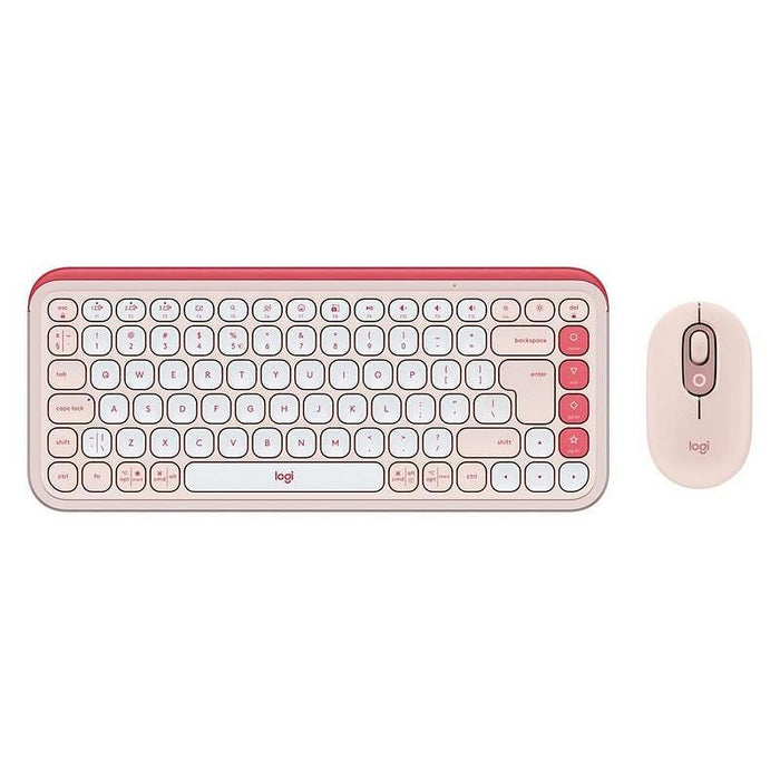 Keyboard Logitech POP ICON + MOUSE - ROSE 920-013142