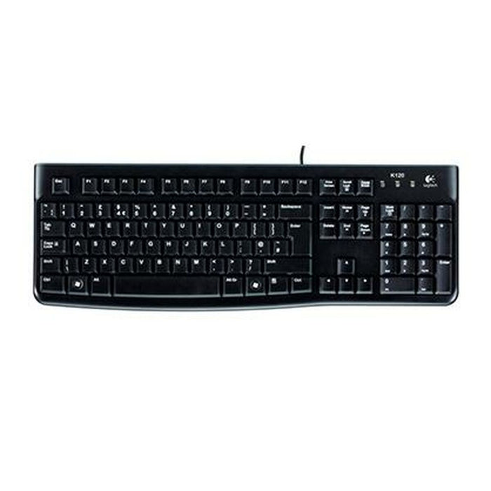 Keyboard Logitech K120 Black Spanish Qwerty (10 Units)