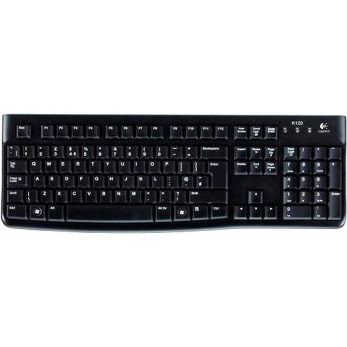 Keyboard Logitech K120 Black Spanish Qwerty (10 Units)