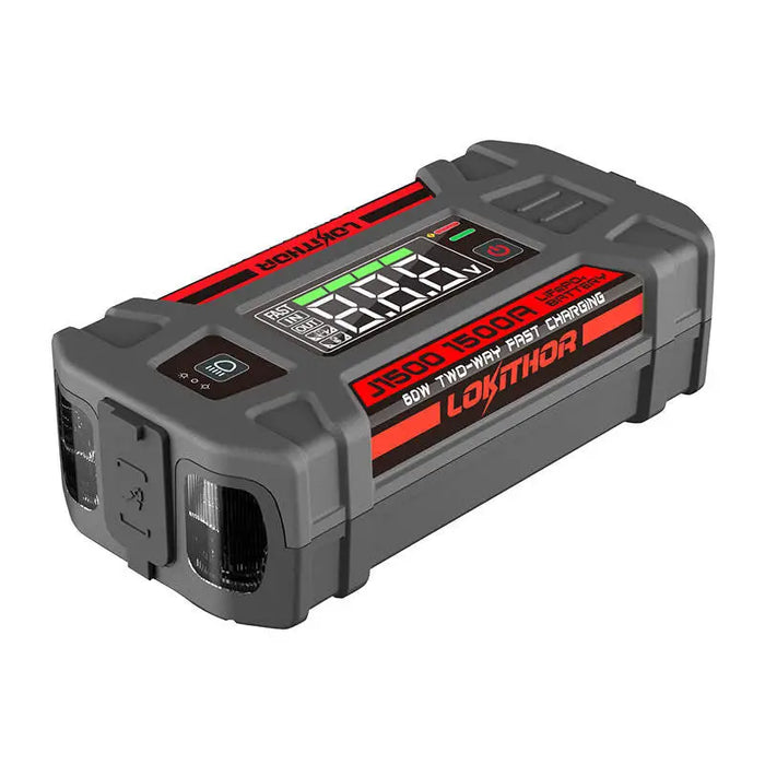 Lokithor J1500 Jump Starter / Booster 1000A + Powerbank 12000mAh + Flashlight 3-in-1 Device working in -20°C - Jump