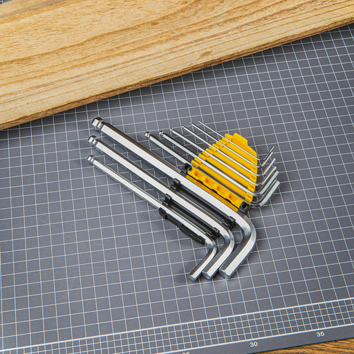 Long Hex Key Sets 1.5-10mm Deli Tools EDL3088 (silver) - Screwdrivers<<<Tools<<<InnproXML