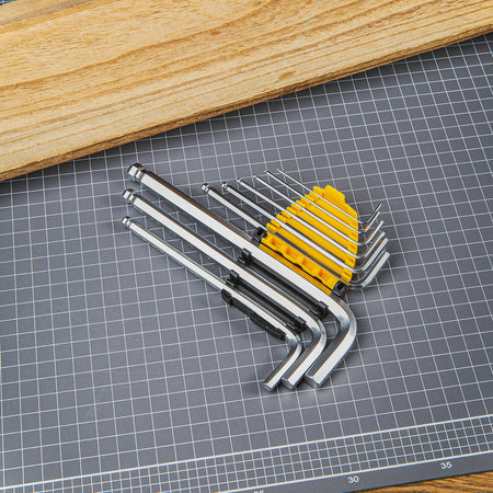 Long Hex Key Sets 1.5-10mm Deli Tools EDL3088 (silver) - Screwdrivers<<<Tools<<<InnproXML