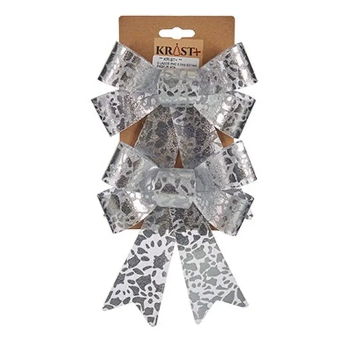 Loops Krist+ Silver Printed 15 x 4 x 16 cm 15 x 28 x 4 cm Christmas bauble (12 Units) - Декорация и Осветление<<<Дом