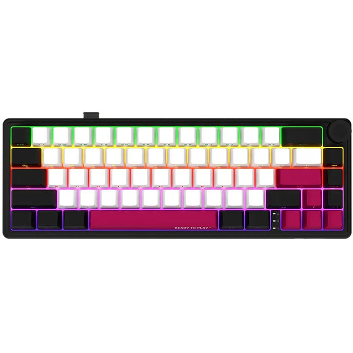Wireless Keyboard LORGAR KBP70MW BLACK WHITE PINK LRG-KBP70MW-BK-US