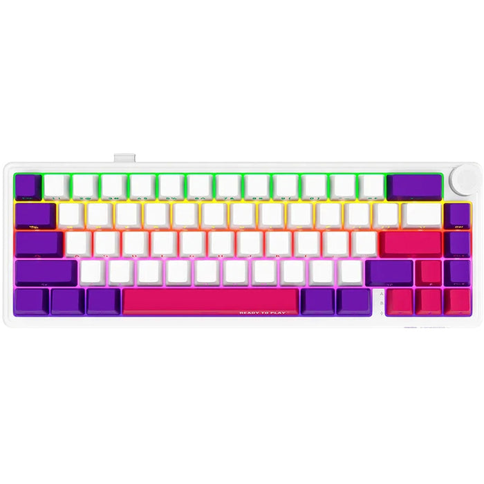 Wireless Keyboard LORGAR BP70MW WHITE PURPLE PINK LRG-KBP70MW-WH-US