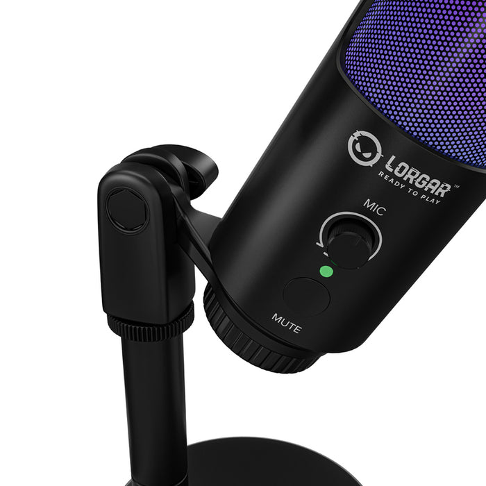 Desktop USB Microphone with RGB backlight LORGAR SMP40 LRG-SMP40-BK Touch mute