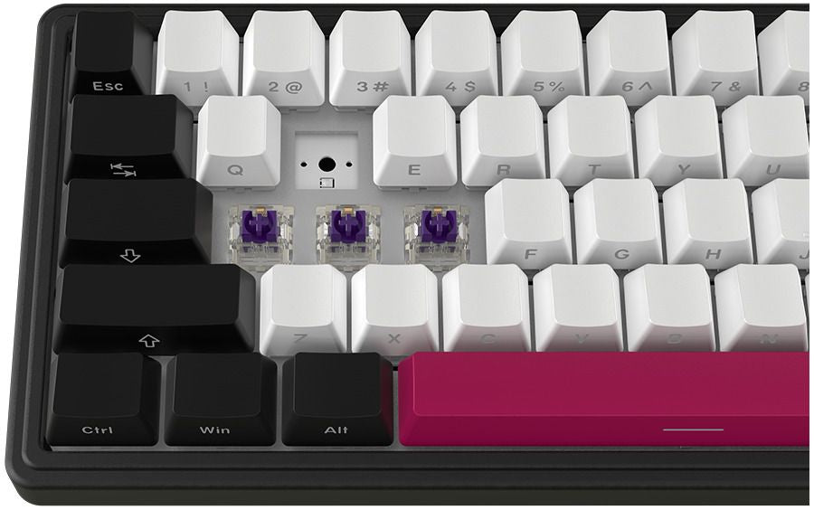 Wireless Keyboard LORGAR KBP70MW BLACK WHITE PINK LRG-KBP70MW-BK-US