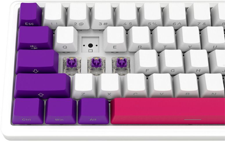 Wireless Keyboard LORGAR BP70MW WHITE PURPLE PINK LRG-KBP70MW-WH-US