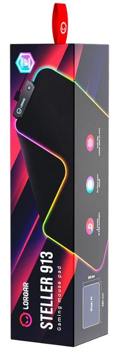 Gaming Mouse pad 360x300x3 mm LORGAR STELLER 913 RGB LRG-GMP913 Size: M