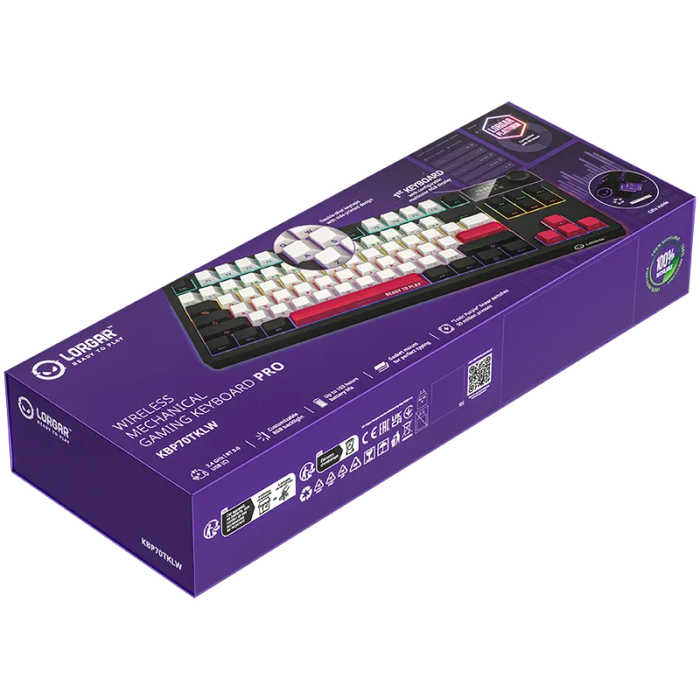 Keyboard Lorgar KBP70TKLW-BK Black