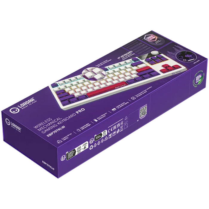 Keyboard Lorgar KBP70TKLW-WH White