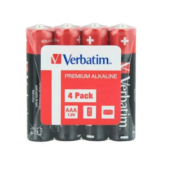 LR03 Alkaline Batteries Verbatim Premium 1,5 V AAA 4 Pieces (20 Units) - Електроника Батерии<<<Компютри|