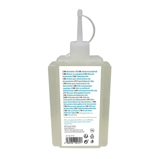 Lubricating Oil for Paper Shredder HP HPO9131OIL120ML 120 ml Paper Shredder - Шредери<<<Електроника Периферни и