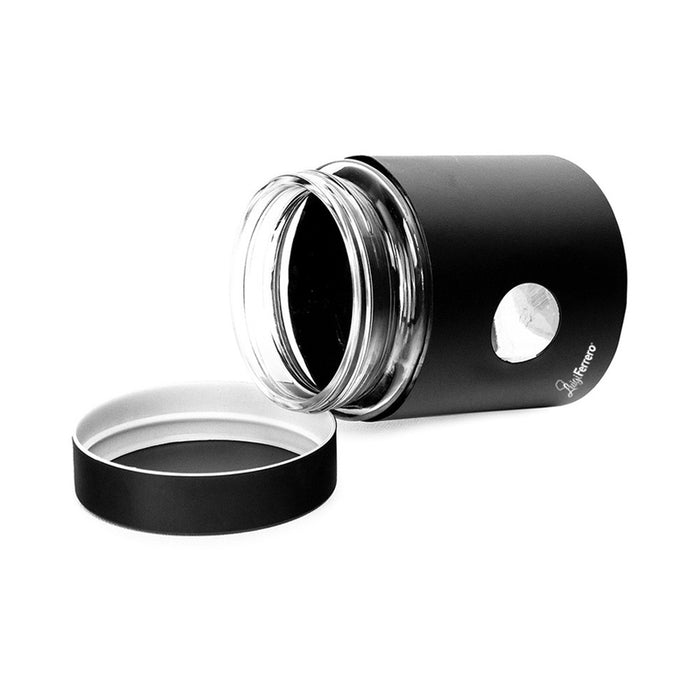 GLASS JAR 550 ML BLACK LUIGI FERRERO