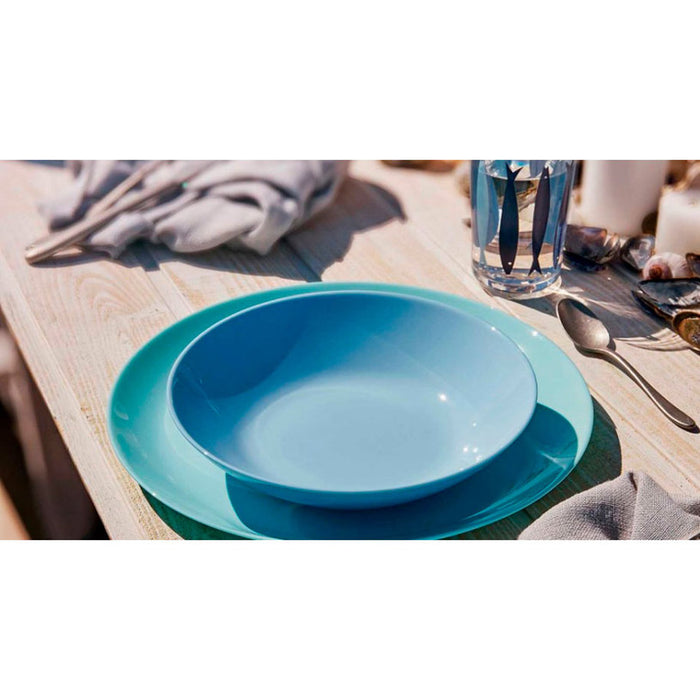 DIWALI MAIN PLATE 25CM 1PC TURQUOISE LUMINARC