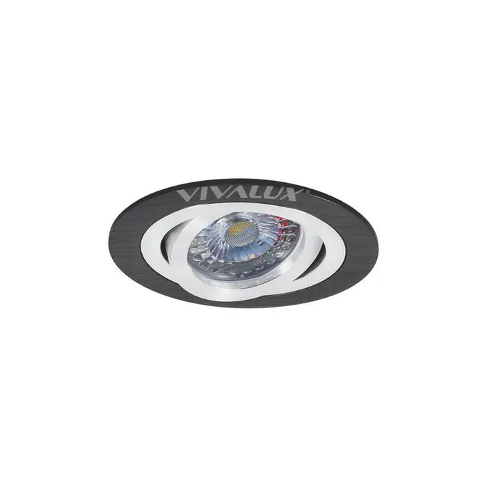 LUNA ALUMINUM BLACK CIRCLE F92MM VIVALUX STYLE - Луни<<<Вътрешно осветление<<<Осветление<<<Praktiker&&&Луни<<<Вътрешно