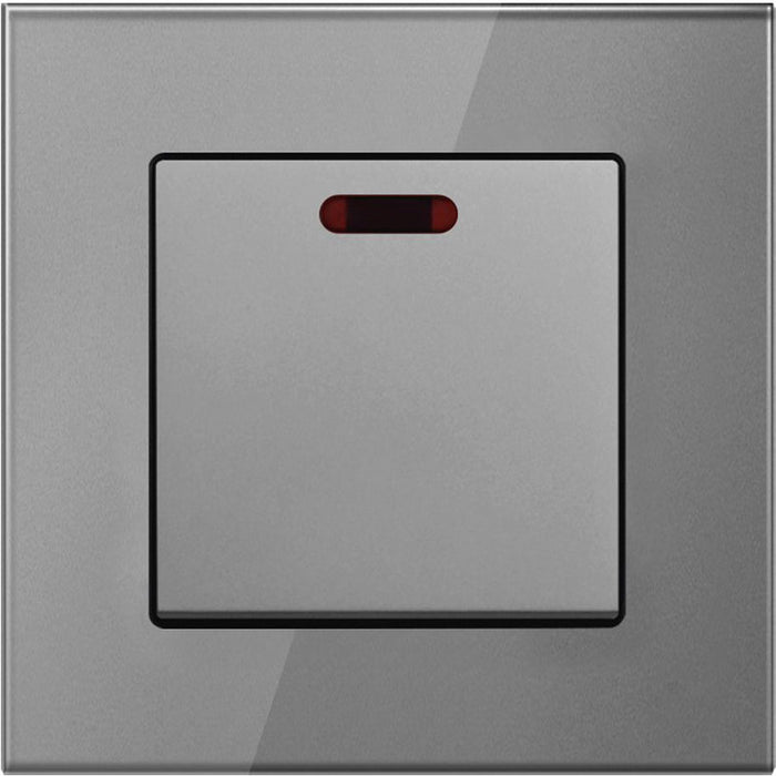BOILER SWITCH 45A FRAME GLASS GREY LUXON