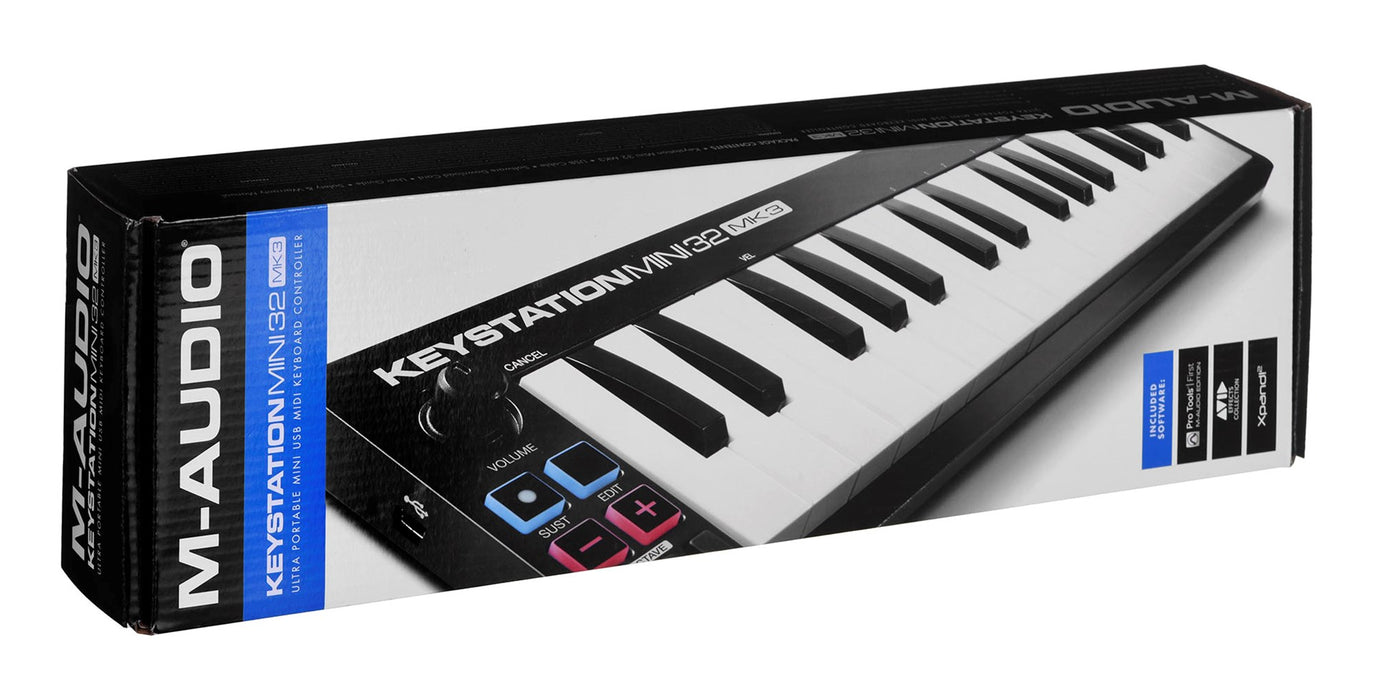 M-AUDIO Keystation Mini 32 MK3 MIDI keyboard 32 keys USB Black, White