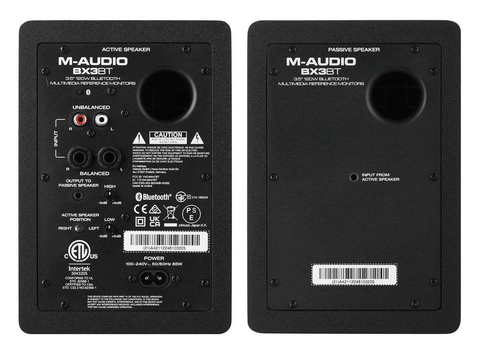M-AUDIO BX3 BT 2x loudspeaker Black Wired + Bluetooth 50 W