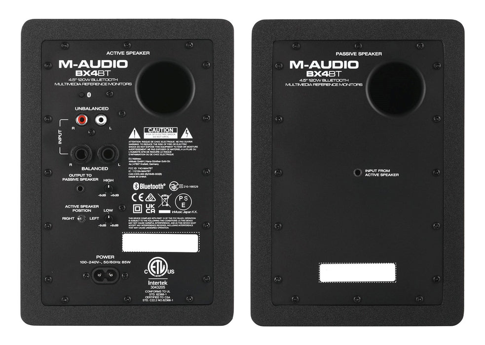 M-AUDIO BX4 BT 2x loudspeaker Black Wired + Bluetooth 50 W