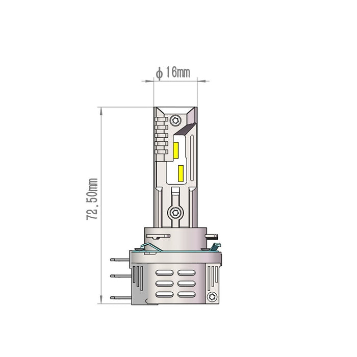 M-TECH H15 LED SMART PRO SERIES 6000K 36W X2 PCS