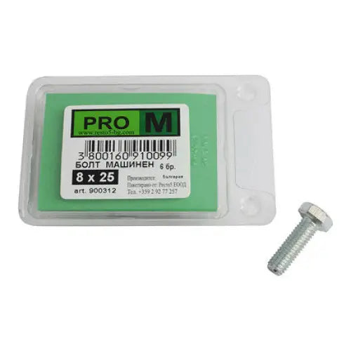 MACHINE BOLT 6 PCS PRO M 8 x 25 MM - Болтове и гайки<<<Винтове и болтови съединения<<<Инструменти и