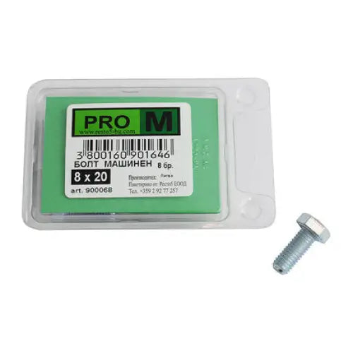 MACHINE BOLT 8 PCS PRO M 8 x 20 MM - Болтове и гайки<<<Винтове и болтови съединения<<<Инструменти и