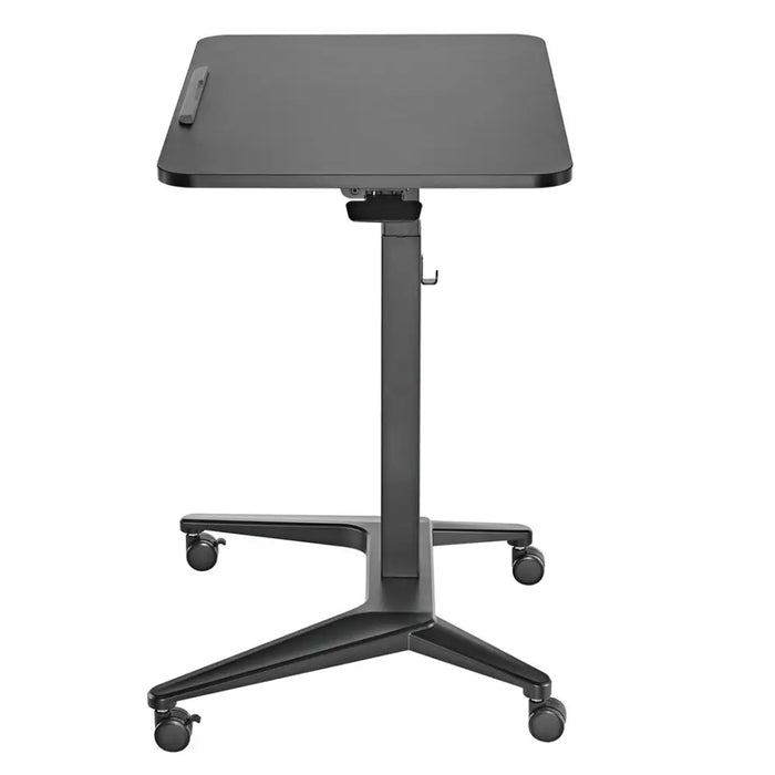 Maclean MC-453 B Mobile Laptop Desk with Pneumatic Height Adjustment Laptop Table with Wheels 80 x 52 cm Max. 8 kg