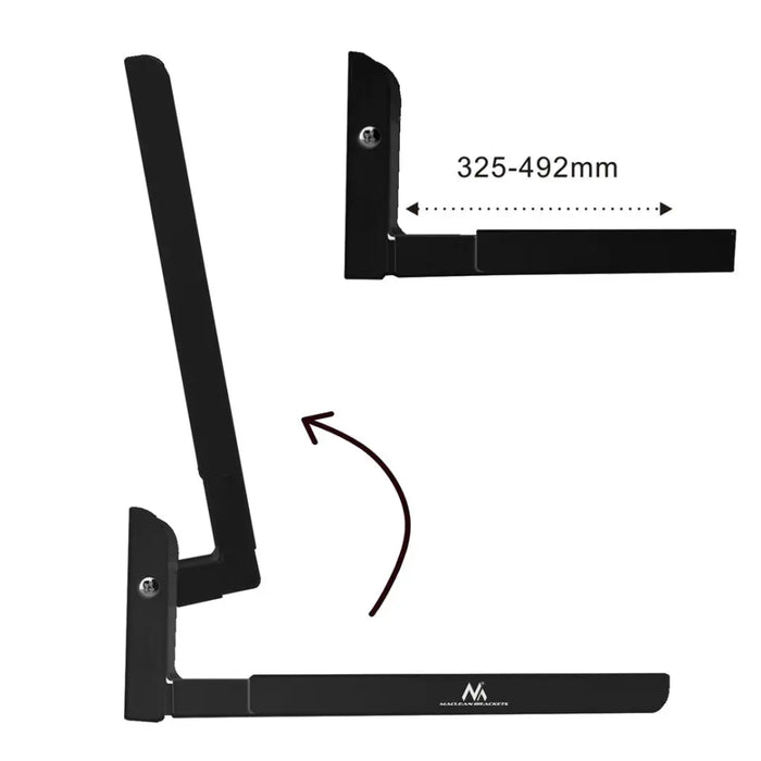 Maclean MC-915 B Universal Microwave Bracket Holder Wall Mount Adjustable Solid Metal Kitchen 30kg Black - General