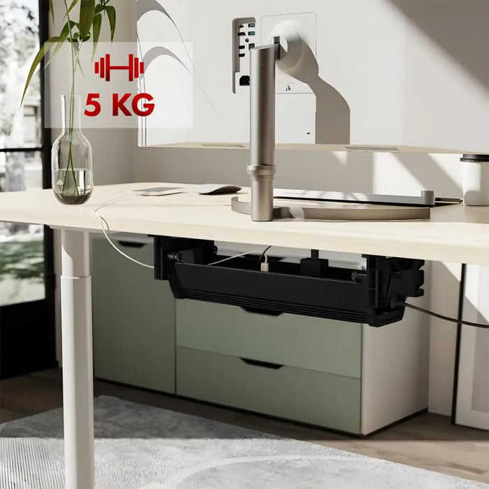 Maclean under-desk cable/extension organizer max. load 5kg black MC-106 B - AccessoriesTVA-AKC<<<TV