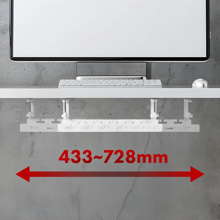 Maclean under-desk cable organizer max. load 5kg max. 728mm white MC-103 W - AccessoriesTVA-AKC<<<TV