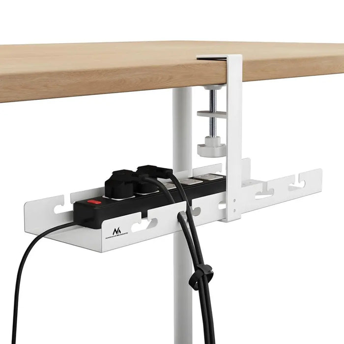 Maclean under-desk cable organizer max. load 5kg white MC-105 W - AccessoriesTVA-AKC<<<TV and accessoriesTVA<<<ActionPL