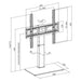 Maclean universal TV stand for RTV cabinet stand max. 40kg max. VESA 400x400 height and angle adjustment for 32-65’’ TV