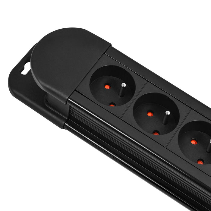 Maclean power strip, 10 outlet extension cord, 2 switches, protection and overload indication, 3680W, MCE10