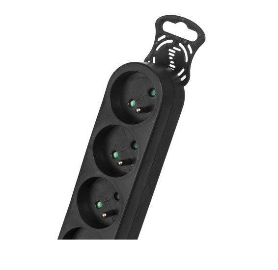 Maclean MCE225 power extension 1.5 m 6 AC outlet(s) Indoor Black