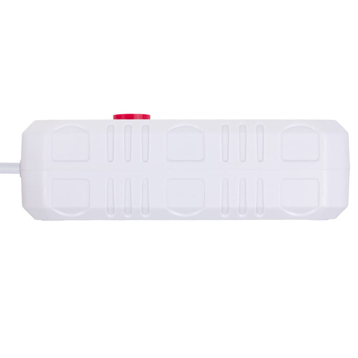 Maclean power strip, extension cord 2 sockets + 3xUSB, 110-240V AC 50/60Hz, 2.1A max 2500W, 1.5m, white, MCE387 W