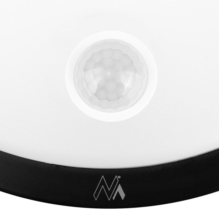 Maclean LED lamp with motion sensor, PIR sensor, black, 10W, IP65, 1000lm, neutral color, MCE525 B