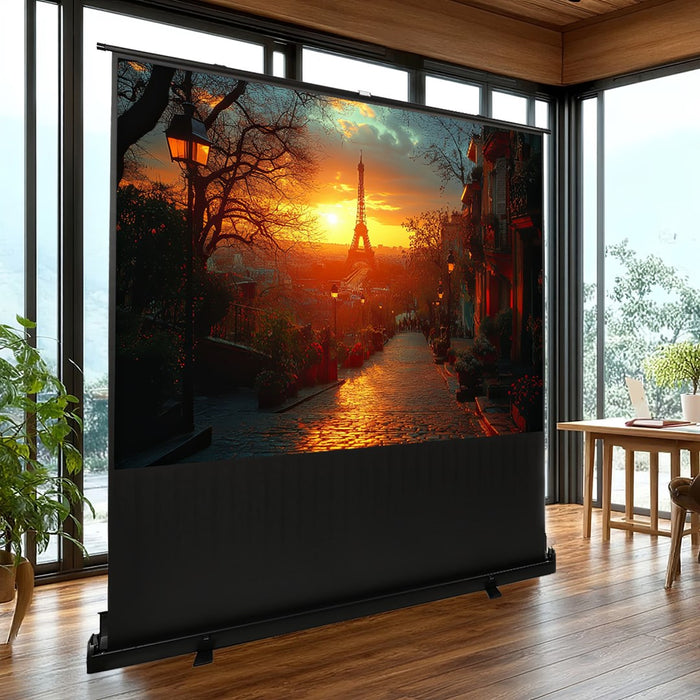 Maclean MC-964 portable projection screen, compact, floor, 100", 16:9