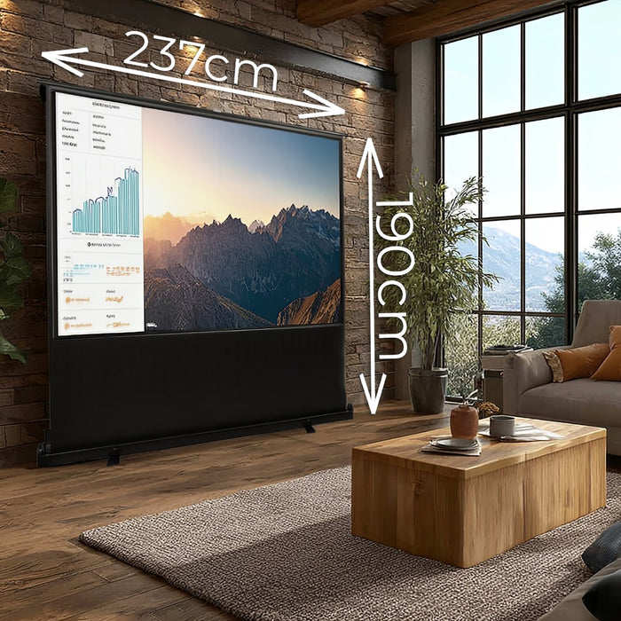 Maclean MC-964 portable projection screen, compact, floor, 100", 16:9