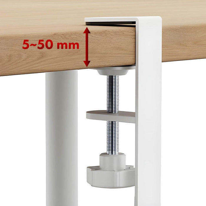 Maclean under-desk cable organizer, max. load 5kg, max. 728mm, 2 levels, white, MC-102 W