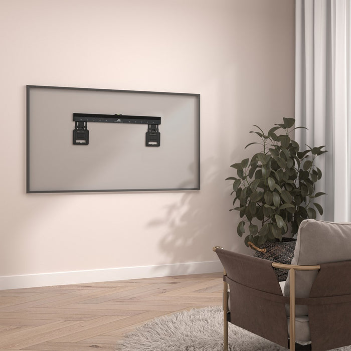 Maclean MC-481 Ultra Flat Slim TV Wall Mount Bracket Holder for 37-80" Flat Curved up to 75kg Max. VESA 600x400 Universal TV Mount Holde