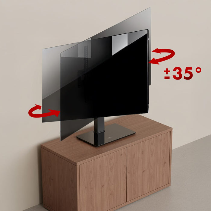 Maclean universal TV stand, for RTV cabinet, stand, max. 40kg, max. VESA 400x400, height and angle adjustment, for 32-65" TV, MC-1240