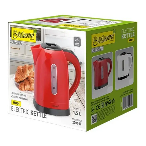 MAESTRO electric kettle 1,5 l MR-034-RED - Electric kettlesAGD-CZE<<<Home Appliance - ProductsAGD<<<ActionPL