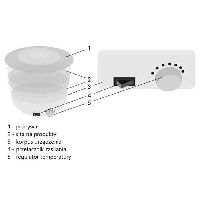 MAESTRO MR-765 Mushrooms and fruits dehydrator - Dryers for mushrooms vegetables and fruitAGD-SUG<<<Home Appliance