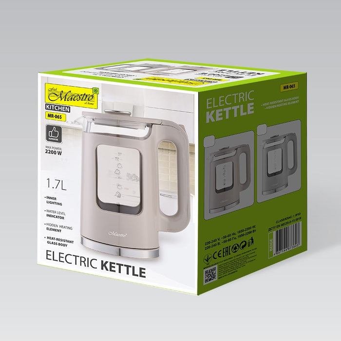 Maestro MR-065 electric kettle 1.7 L 2200 W (MR-065-BEIGE) Beige