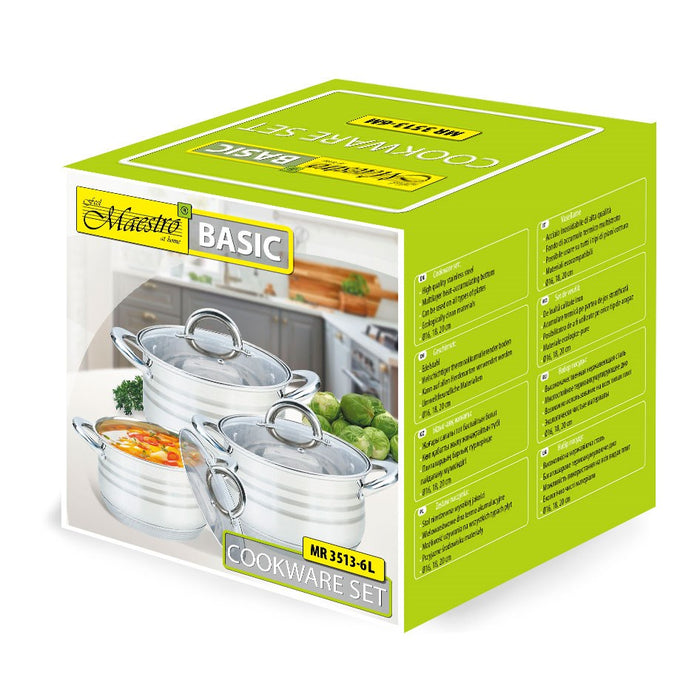 Maestro MR-3513-6L A set of pots of 6 elements