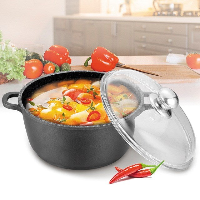 Maestro MR-4628C Pot with lid 28 cm 5,8 l Black